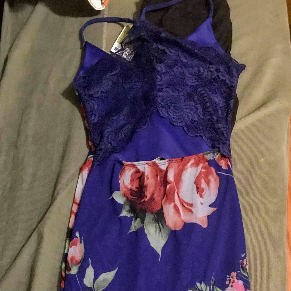 Fashion Nova blue dress $25 size small